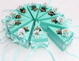 原创手工喜糖盒子 Tiffany蓝色蛋糕喜盒欧式
