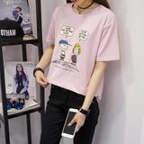 韩版短袖t恤女半袖学生女装夏装2016新款潮