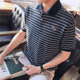 夏季林弯弯短袖polo衫纯棉t恤男士翻领潮牌