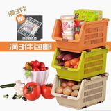 日本进口 落地置物收纳储物整理架篮蔬菜篮