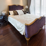 欧式床新古典床 实木雕花1.8双人床后现代床