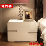 床头柜简约现代时尚白色亮光烤漆整装