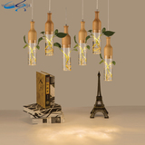 养殖创意艺术绿植吊灯三头LED餐桌个性灯具