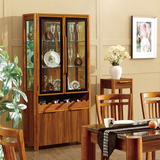 现代简约中式实木酒柜客厅双门储物展示酒柜