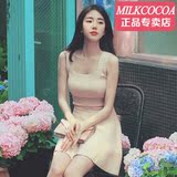 MC迷2016韩国代购milkcocoa收腰A字连衣裙