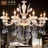锌合金天然玉石欧式客厅水晶吊灯卧室餐厅灯