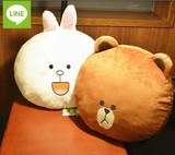 LINE FRIENDS布朗熊抱枕 正版line抱枕