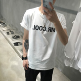 男士夏季韩版学生男生宽松短袖2016上衣t恤