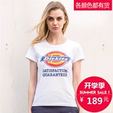 Dickies女士经典LOGO纯棉短袖 夏季圆领T恤