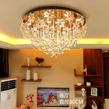 客厅水晶吸顶灯 圆形 现代LED光源 包安装