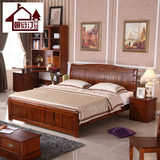 中式实木床 全香樟木床简约床1.8米双人床