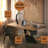实木桌椅办公桌老板桌电脑桌板式大班台家具