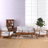实木户型沙发组合家具橡木单人咖啡椅宜家
