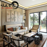新中式客厅奢华现代中式布艺沙发整装组合
