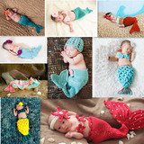 儿童摄影服装百天婴儿宝宝影楼拍照美人鱼服