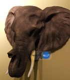 仿真动物非洲大象头壁挂别墅装饰品家居挂件