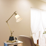 全纯欧式卧室书房全铜美式复古奢华床头台灯