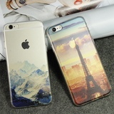 苹果6手机壳彩绘风景iphone6s超薄简约系列