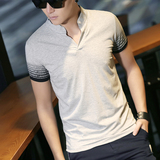夏季新款韩版修身男士短袖t恤青年polo衫
