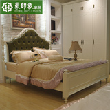 5简美卧室复古美式新实木双人床实木床婚床