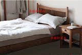 纯实木床  1.5米 1.8米双人床 特价白橡木床