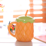 水果杯子儿童马克杯陶瓷情侣咖啡杯西瓜杯