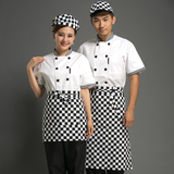 酒店厨房餐厅厨师饭店短袖夏装厨师服工作服