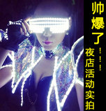 LED发光演出服装发光眼镜手套激光演出服装