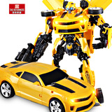 变形玩具金刚4 大黄蜂声光版大号汽车机器人