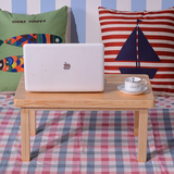 实木床上笔记本电脑桌 不可折叠小餐桌子
