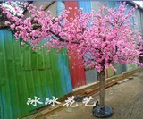 仿真桃花树迎客松桃花树 假树樱花树装饰树