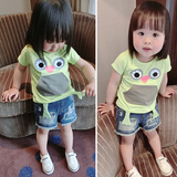 短袖T恤 1-2-3-4岁女宝宝夏季卡通休闲衣服