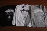 经典Stussy  世界巡游圆领卫衣。