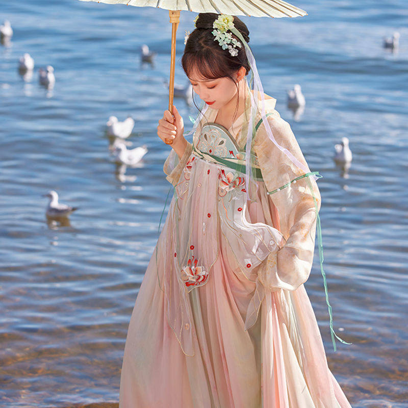 春夏款林女汉服女吊带齐胸裙正版原创全套汉元素古装衣服超仙气