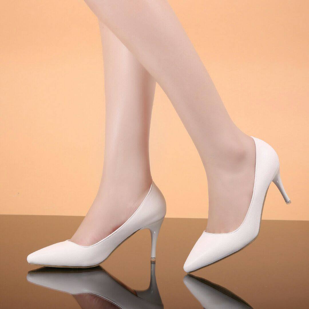 鱼嘴鞋高跟鞋女初学者大学生细跟时尚磨砂绒面女式个性凉鞋7cm8cm