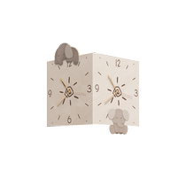 Elephant Corner clock hanging wall Creative personality Luminous Living Room Bifacial Clock Home Mute Wall corner hanging clock