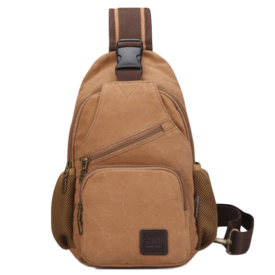 New boutique men's bag canvas chest bag messenger bag casual retro backpack fashion versatile tide brand shoulder bag New boutique men's bag canvas chest bag messenger bag casual retro backpack fashion versatile tide brand shoulder bag