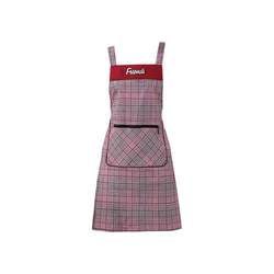 Fashion new Internet celebrity cotton apron home kitchen cooking work clothes women's style plaid breathable suspender apron