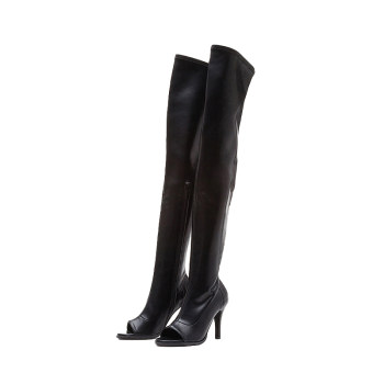 ແບບດຽວກັນຂອງ Lisa jazz dance high heel boots heels heels dance shoes patent leather sexy dancing boots for women