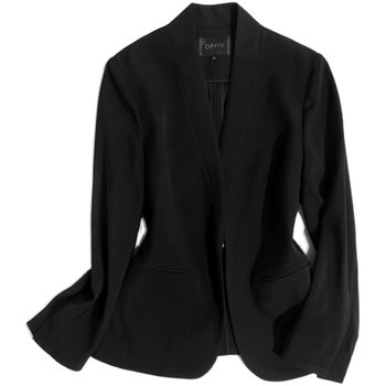 OFFIY-ສຳພາດ Ivy League Temperament National Exam Civil Service Slim Professional Suit Collarless Blazer Women