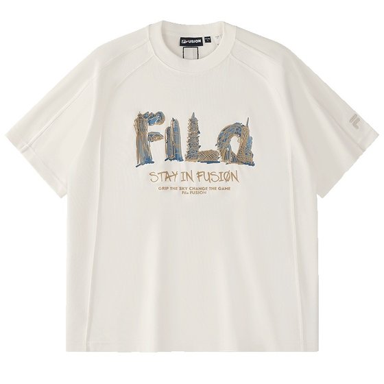 FILA FUSION Fashion Brand Men's Sports Short Sleeve Shirt 2025 Spring New Leisure Loose Cotton T-shirt FILA FUSION Fashion Brand Men's Sports Short Sleeve Shirt 2025 Spring New Leisure Loose Cotton T-shirt