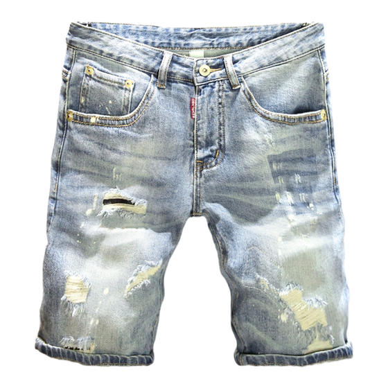 Denim shorts men's summer thin 2025 new ripped patched five-point pants for men's trendy brand scratched casual mid-sized pants
Denim shorts men's summer thin 2025 new ripped patched five-point pants for men's trendy brand scratched casual mid-sized pants