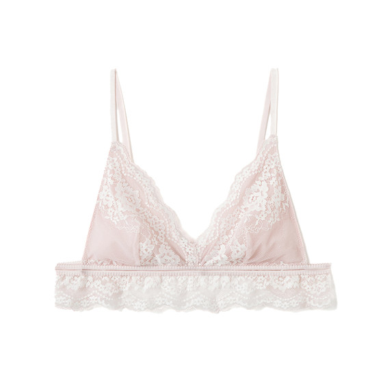 Foley girl French lace underwear women's ringless triangle cup spliced lace bra small breast breathable bra
Foley girl French lace underwear women's ringless triangle cup spliced lace bra small breast breathable bra
