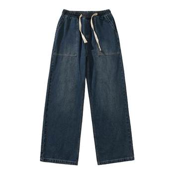 ທ່ານ A Hezi jeans ຜູ້ຊາຍໃນພາກຮຽນ spring ຊື່ loose washed pants retro ນັກສຶກສາໄວຫນຸ່ມ