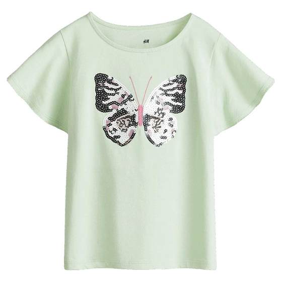 HM children's clothing girls T-shirt 2025 summer new round neck loose fashionable sequin pattern short-sleeved top 1282315
HM children's clothing girls T-shirt 2025 summer new round neck loose fashionable sequin pattern short-sleeved top 1282315