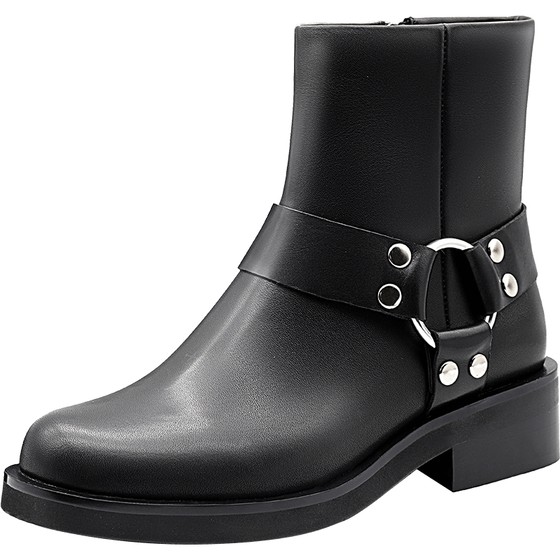Zhenmeishi winter new British style cowhide thick heel motorcycle boots workwear fashion short boots women 50602DZ3
Zhenmeishi winter new British style cowhide thick heel motorcycle boots workwear fashion short boots women 50602DZ3