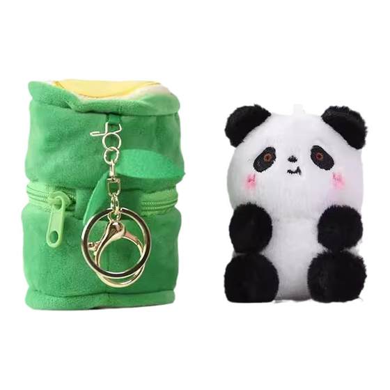 Bamboo tube panda doll net red cute plush doll keychain backpack backpack pendant men's school bag hanging decoration
Bamboo tube panda doll net red cute plush doll keychain backpack backpack pendant men's school bag hanging decoration