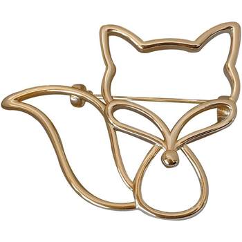 Golden hollow little fox brooch, high-end women's suit pin pin accessory, Korean in internet celebrity fashion fashion waist-controlling artifact jewelry
