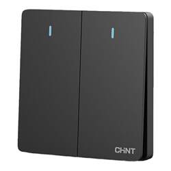 Chint 86 type concealed household 6C switch socket whole house package dark gray wall-type five-hole porous computer panel