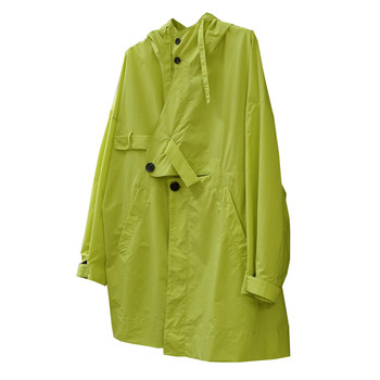 ManMans Workwear Hooded Windbreaker ຕົ້ນດູໃບໄມ້ລົ່ນໃຫມ່ຍີ່ປຸ່ນ Casual Loose Slim Casual A-Line Jacket ແມ່ຍິງບາງໆ
